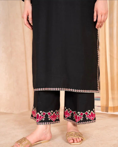 BLACK-ROSE WINTER 2PC STITCHED Premium Fabric Luxury Stitched Suit