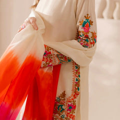 Beyaz Printed 3pc Net Luxury Stitched Suit Pakistani