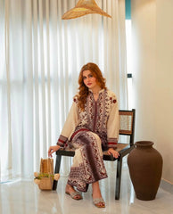 Mashal 2Pc Stitched Silk Luxury Suit Pakistani Designer