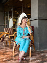 BLOSSOM BREEZE 2PCS Cotton Luxury Stitched Suit Pakistani