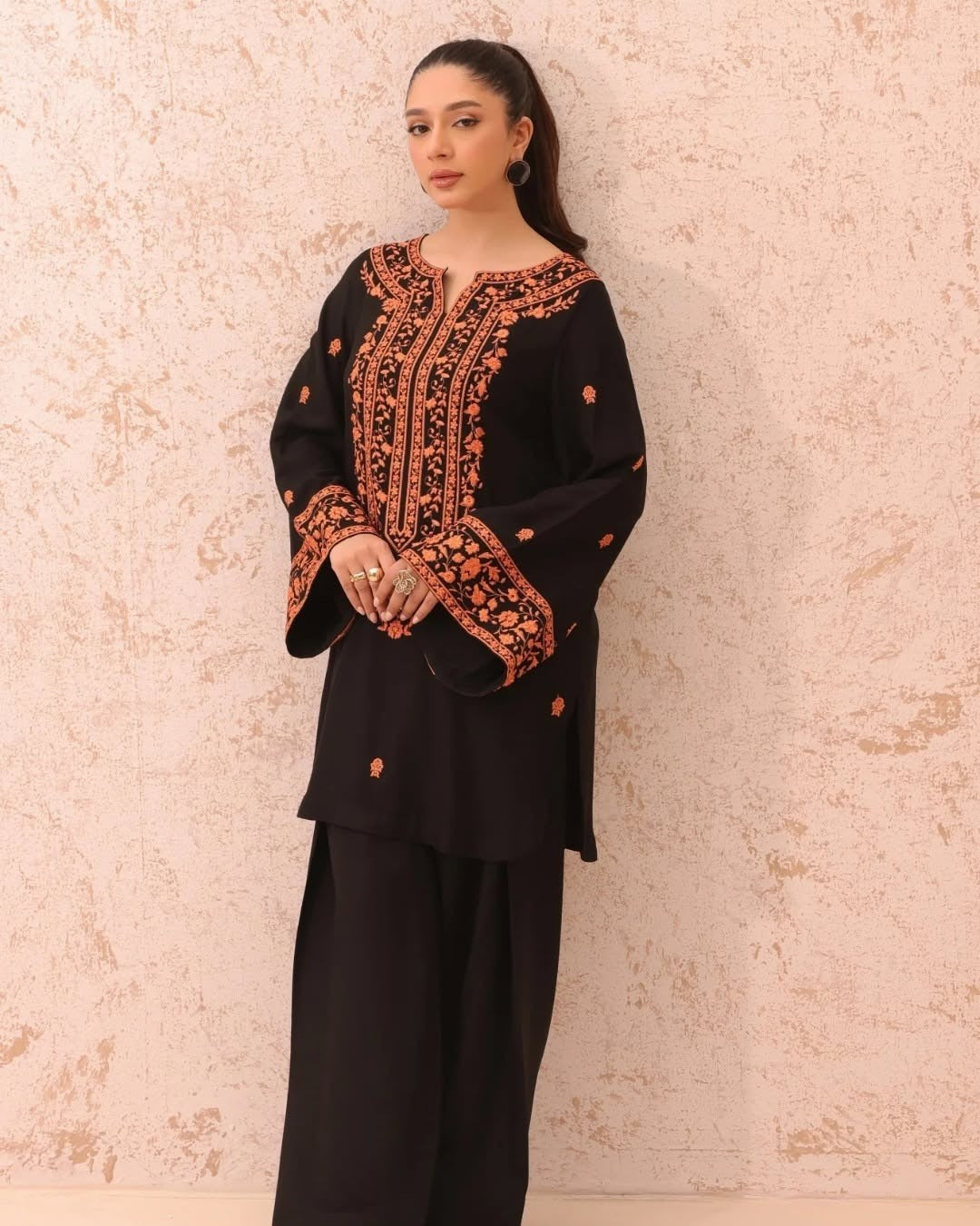 Heer Embroidered 2Pcs Stitched Premium Fabric Luxury Suit Pakistani