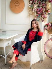 SPECIAL EMBROIDERY BLACK 2PCS Premium Fabric Luxury Stitched Suit