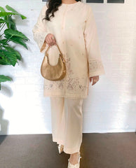 Jenifer Embroided 2Pcs Stitched Premium Fabric Luxury Suit Pakistani