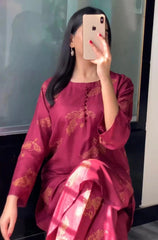 Sparrow 2Pcs Stitched Lawn Luxury Suit Pakistani Designer