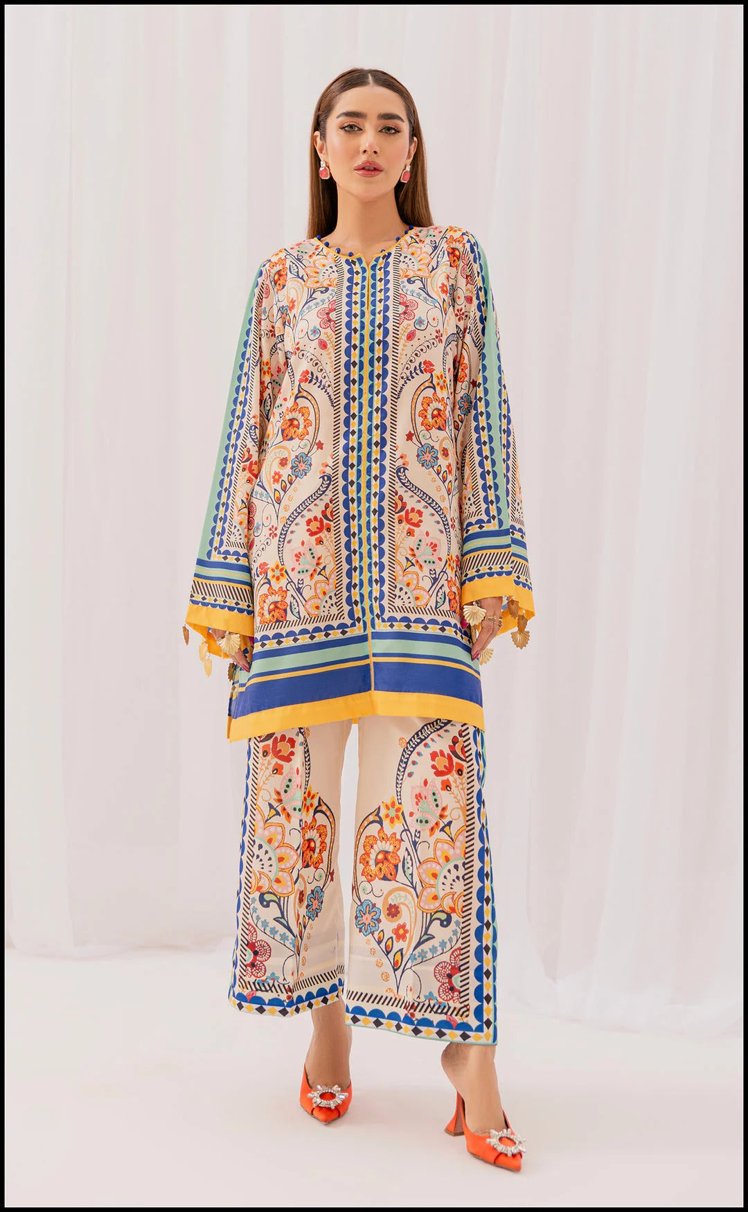 LILLY 2PC STITCHED Silk Luxury Stitched Suit Pakistani
