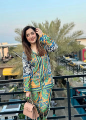 QUEEN 2PC STITCHED Silk Luxury Stitched Suit Pakistani