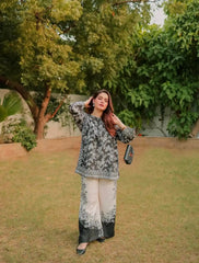 Mumtaz 2Pcs Stitched Lawn Luxury Suit Pakistani Designer