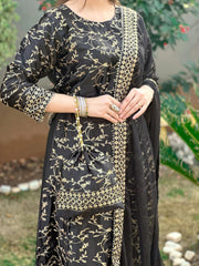 Flared Skirt ( 4pc ) Silk Luxury Stitched