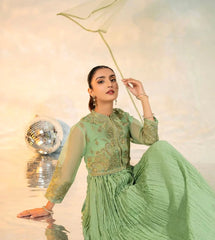 Vanzila Stitched 3PC Shirt, Dupatta & Jacket Silk