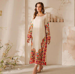 Beyaz Printed 3pc Net Luxury Stitched Suit Pakistani
