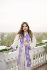 Inzia 3pc Lawn Luxury Stitched Suit Pakistani Designer