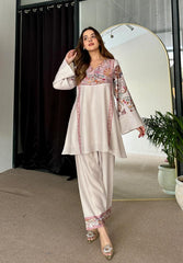 Avril 2Pc Stitched Crepe Luxury Suit Pakistani Designer