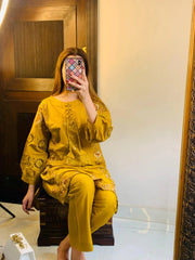 Elena 2pc Cotton Luxury Stitched Suit Pakistani Designer