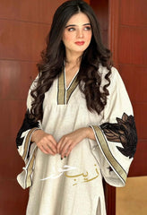 ALMOND PLAZZO STICHTED 2PCS Lawn Luxury Stitched Suit