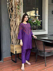 LAIRA Embroidered Article 2Pcs Stitched Lawn Luxury Suit