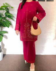 Jenifer Embroided 2Pcs Stitched Premium Fabric Luxury Suit Pakistani