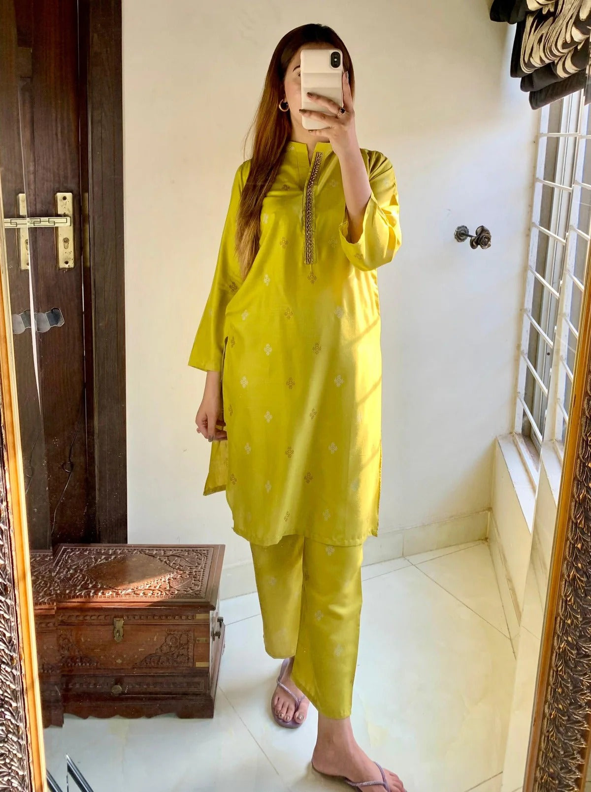 OLIVE 2PCS STICHED Lawn Luxury Stitched Suit Pakistani