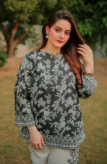 Mumtaz 2Pcs Stitched Lawn Luxury Suit Pakistani Designer