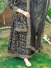 Flared Skirt ( 4pc ) Silk Luxury Stitched