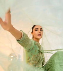 Vanzila Stitched 3PC Shirt, Dupatta & Jacket Silk