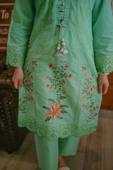 Nusrat 2pc Cotton Luxury Stitched Suit Pakistani Designer