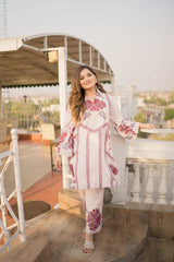 Belleza 2pc Lawn Luxury Stitched Suit Pakistani Designer