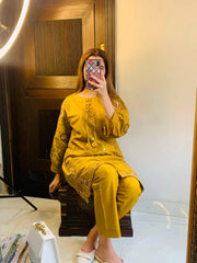 Elena 2pc Cotton Luxury Stitched Suit Pakistani Designer