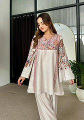 Avril 2Pc Stitched Crepe Luxury Suit Pakistani Designer