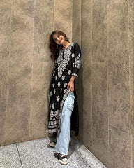 Embroidery Kurti (Indian Chicken Kari) Premium Fabric Luxury Stitched