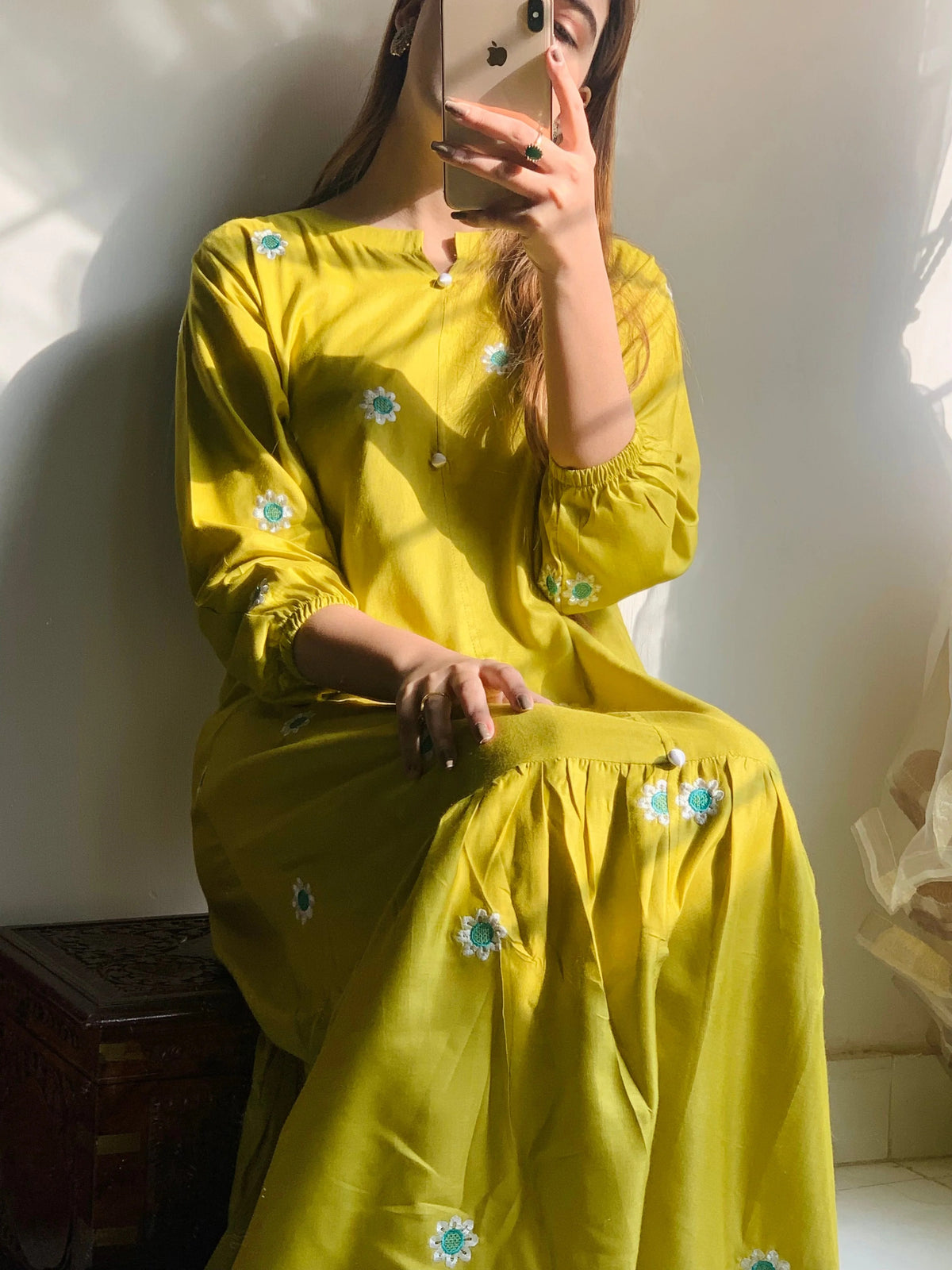 SUNFLOWER MAXI EMBROIDERED Premium Fabric Bridal Maxi Pakistani Designer