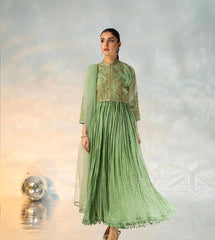 Vanzila Stitched 3PC Shirt, Dupatta & Jacket Silk