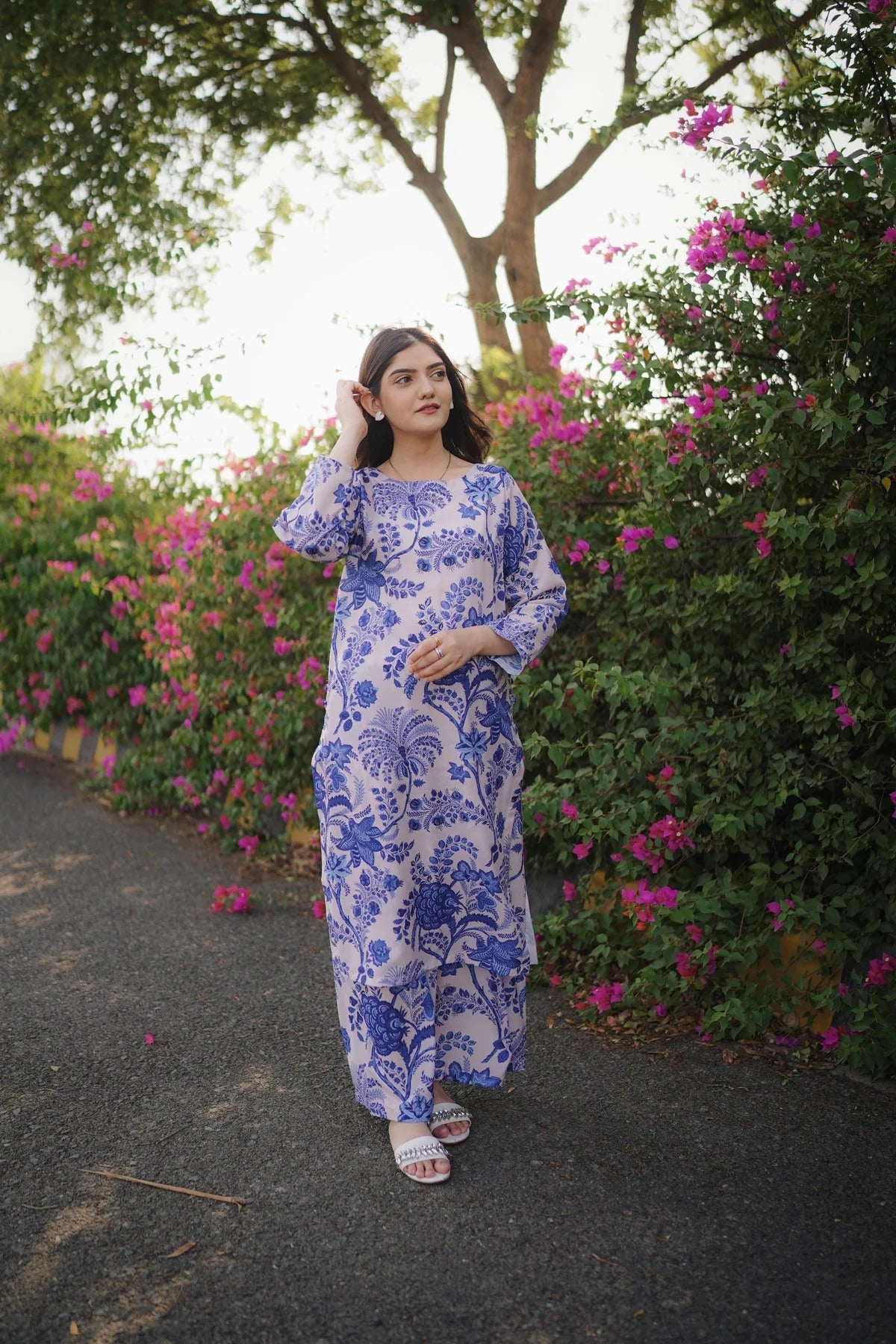 Cliffon 2pc Lawn Luxury Stitched Suit Pakistani Designer