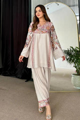 Avril 2Pc Stitched Crepe Luxury Suit Pakistani Designer