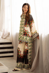 Albite 2Pcs Stitched Lawn Luxury Suit Pakistani Designer