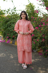 Fanoos 2PC Cotton Luxury Stitched Suit Pakistani Designer