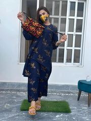 Sparrow 2Pcs Stitched Lawn Luxury Suit Pakistani Designer