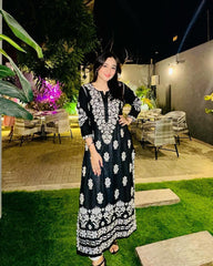 Embroidery Kurti (Indian Chicken Kari) Premium Fabric Luxury Stitched