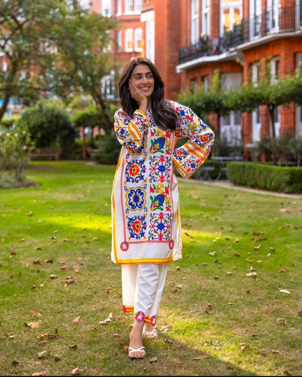 BIYA 2Pcs Stitched Premium Fabric Luxury Suit Pakistani Designer