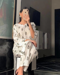 Saleha 2Pcs Stitched Suit Lawn Luxury Pakistani Designer