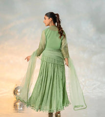 Vanzila Stitched 3PC Shirt, Dupatta & Jacket Silk