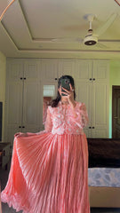 MAH-E-ROOH MAXI 3PCS STITCHED Silk Luxury Stitched Suit