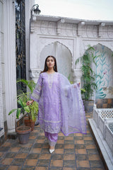 Hukam 3pc Organza Luxury Stitched Suit Pakistani Designer