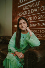 Nusrat 2pc Cotton Luxury Stitched Suit Pakistani Designer