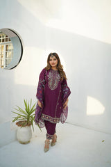 Layla 3pc Cotton Luxury Stitched Suit Pakistani Designer