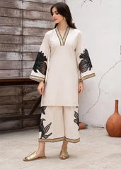 ALMOND PLAZZO STICHTED 2PCS Lawn Luxury Stitched Suit