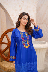BELLE STICHED 2PCS Lawn Luxury Stitched Suit Pakistani