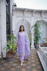 Hukam 3pc Organza Luxury Stitched Suit Pakistani Designer