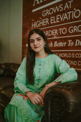 Nusrat 2pc Cotton Luxury Stitched Suit Pakistani Designer