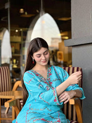 BLOSSOM BREEZE 2PCS Cotton Luxury Stitched Suit Pakistani