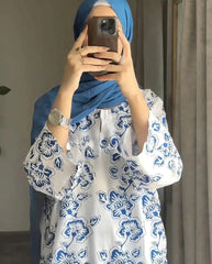 KESARIYA Floral Print 2Pcs Stitched Suit Premium Fabric Luxury